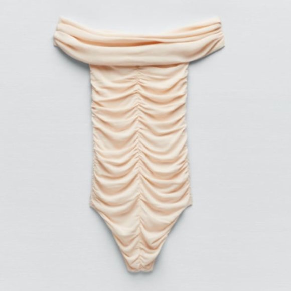 BLOGGER'S FAVE! Zara Draped Knit Bodysuit Sz Small, Medium, Large NWT - Picture 11 of 13